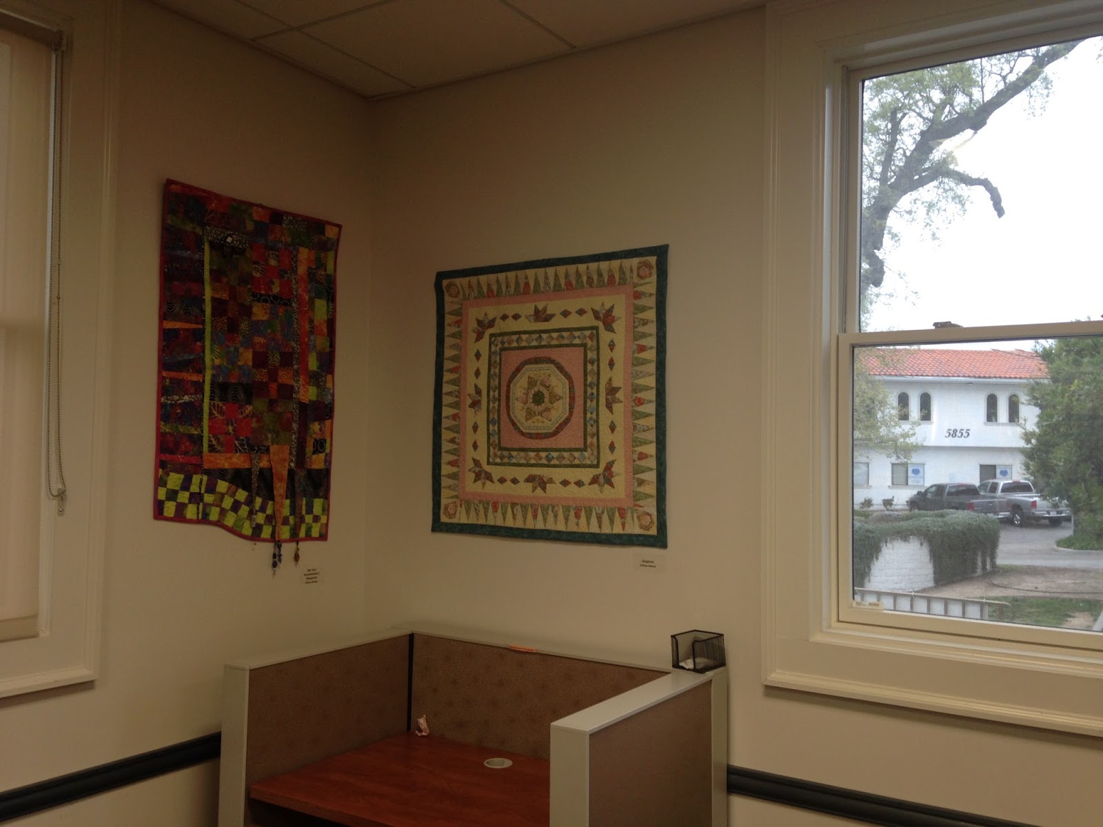 Jeanne Aird's Art Fabric and Quilts Almond Country Quilt Display at