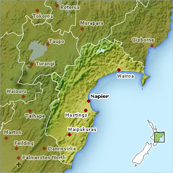 Hawkes Bay Map of New Zealand City
