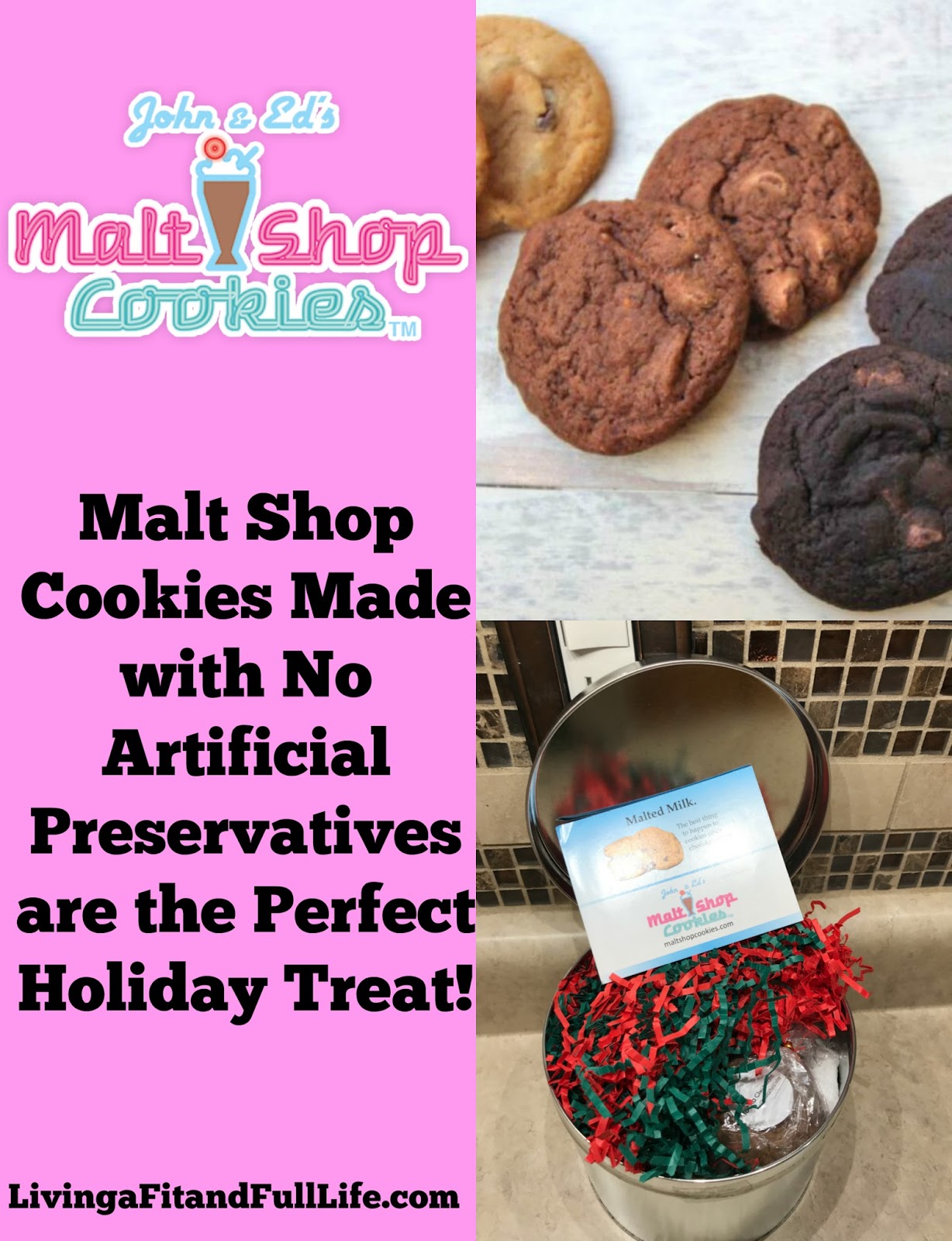 Living a Fit and Full Life Malt Shop Cookies Made with No Artificial