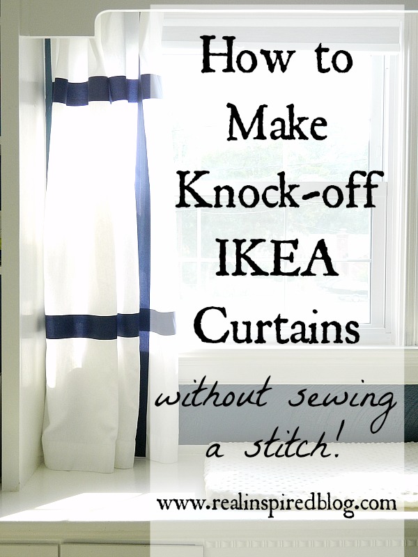 Real Inspired How To Make No Sew Knock Off Ikea Curtains