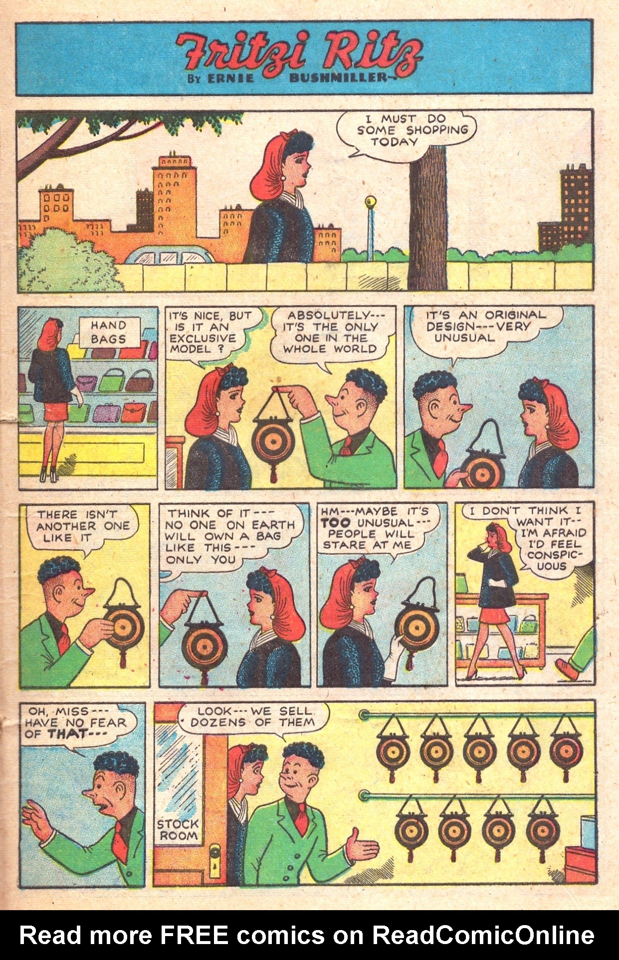 Read online Fritzi Ritz (1953) comic -  Issue #1 - 19