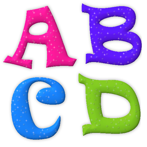 La Página de Inesita Letras de colores Png