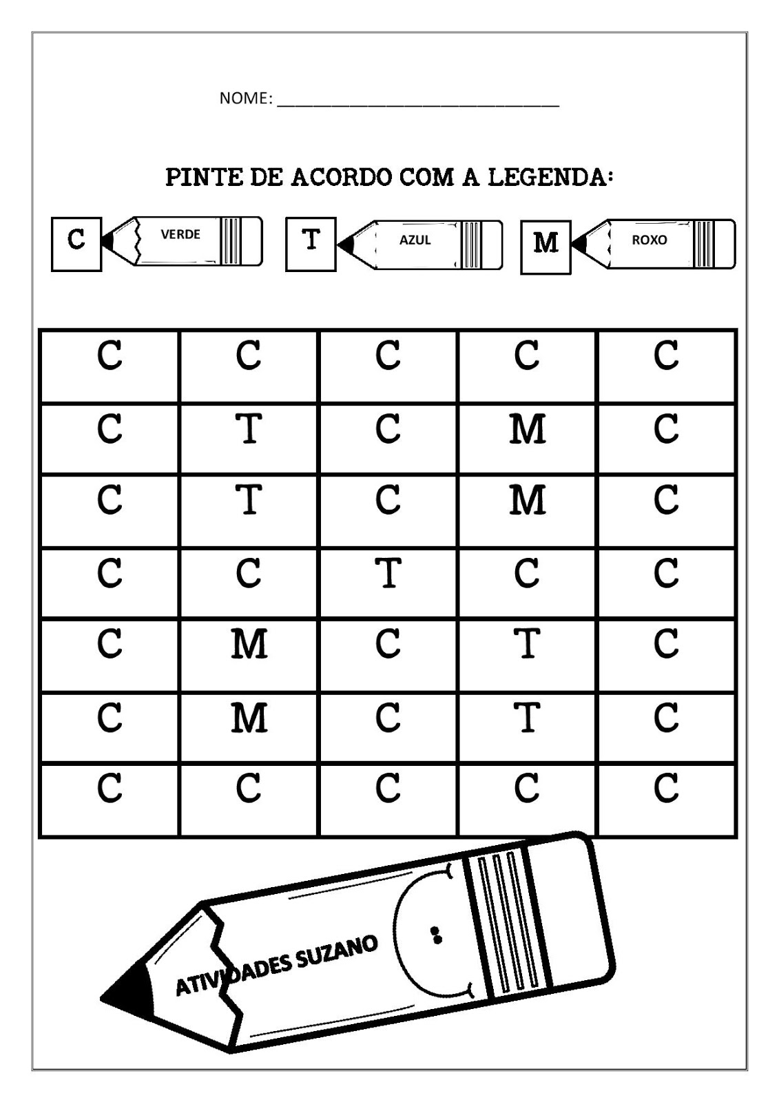 LETRAS E CORES LETRAS E CORES