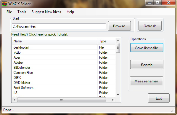 Folder support. QUICKSFV.exe. ZTREEWIN.