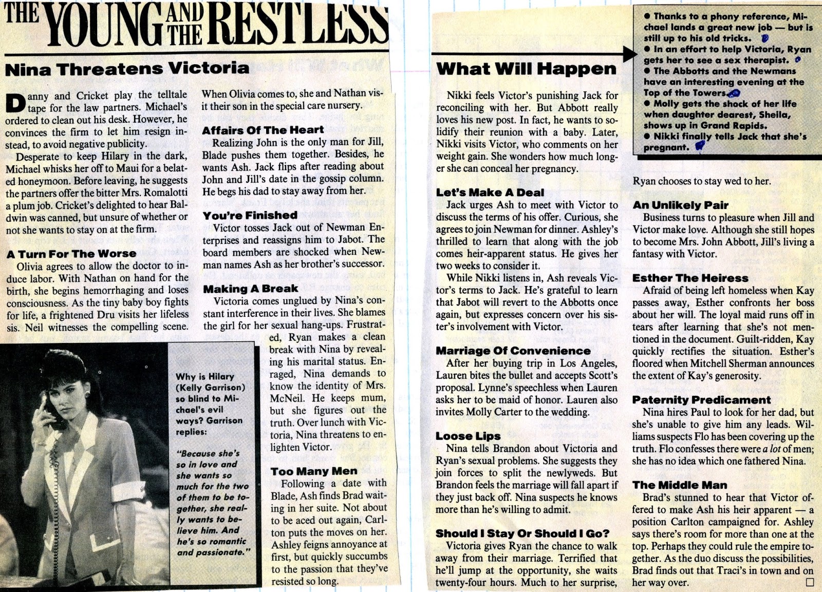 Young & The Restless RecapOctober 27, 1992 (SOD)