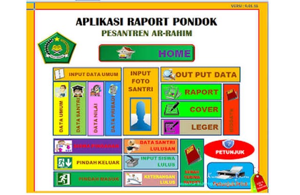 Aplikasi Raport Untuk Pondok Pesantren Format Excel