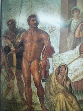 El suplicio de Ixión, casa de los Vetti, Pompeya. Pintura mural c. 63- 79