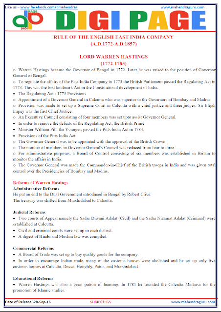 DP | LORD WARREN HASTINGS | 28-Sep-16 DP | LORD WARREN HASTINGS | 28-Sep-16