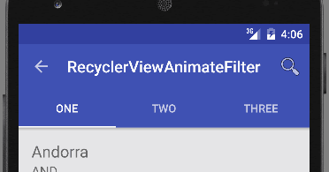 Android Android Recyclerview Filter Animation