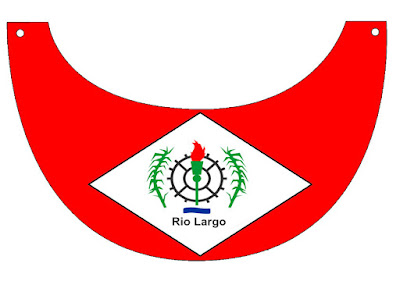 viseira colorida com a bandeira de Alagoas
