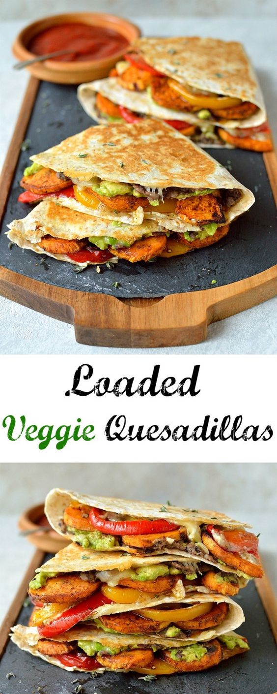 Loaded veggie quesadillas Health Meal Prep Ideas