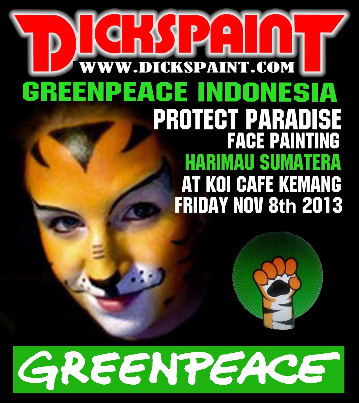 face painting jakarta tiger