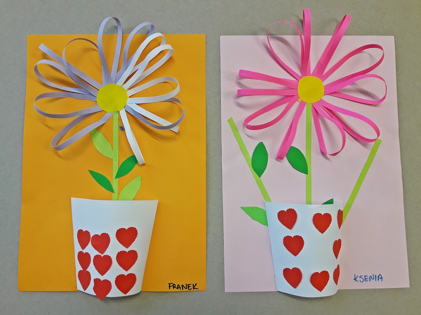 Praca Plastyczna Na Dzień Taty KOLOROWY ŚWIAT DZIECI: Kwiaty dla Mamy i Taty