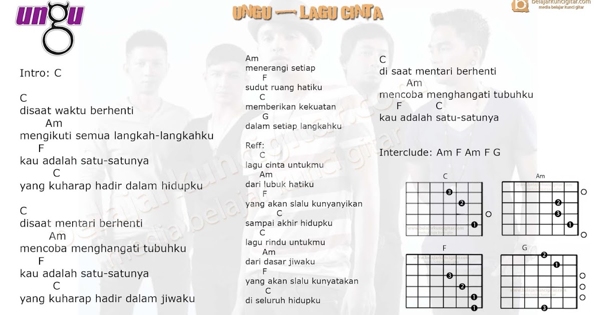 Kunci Gitar Lagu Lagu Ungu Cara Mudah Belajar Chord
