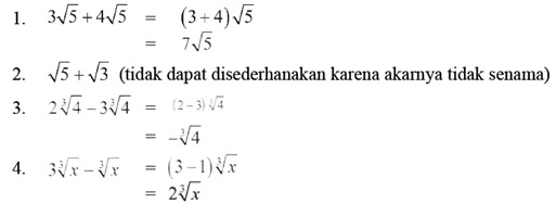 Matematika Kelas X Operasi penjumlahan pengurangan Matematika Kelas X Operasi penjumlahan pengurangan
