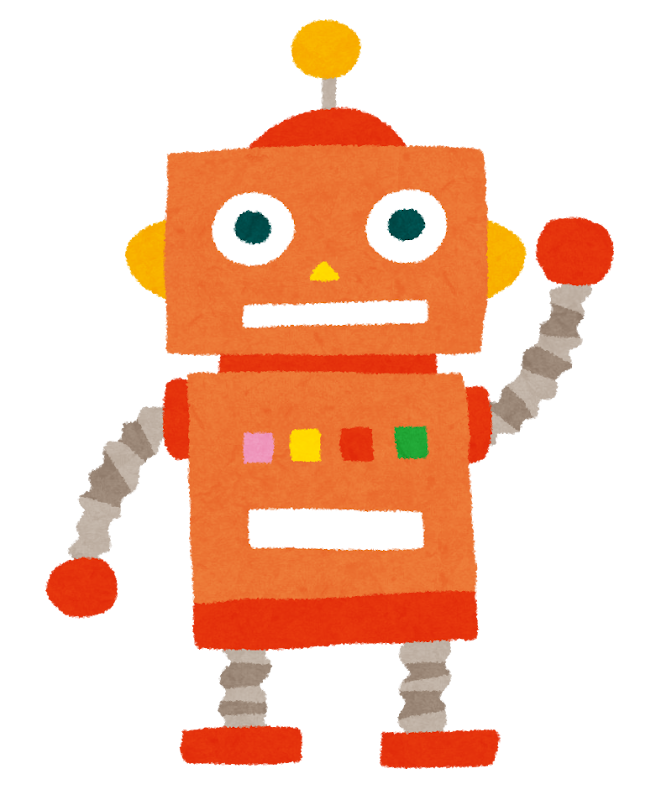 いろいろな色のオモチャのロボットのイラスト かわいいフリー素材集 いらすとや