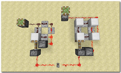 Minecraft　Redstone Circuit　リピーターを４つ使ったクロック回路２