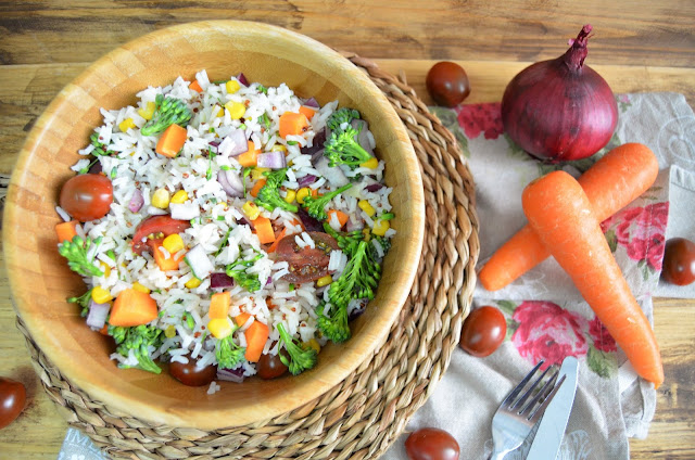 Ensalada De Arroz Con Quinoa Y Verduras