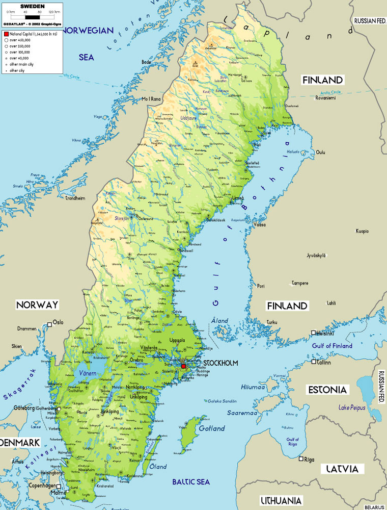 Sverige Kort Områder