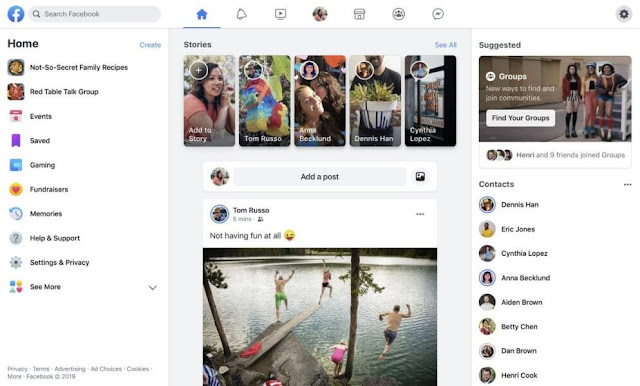 Facebook Update! Desain Tampilan Baru Untuk 2019