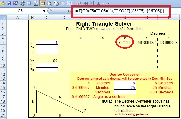 Raja Farrukh's Blog: Right Triangle Formula