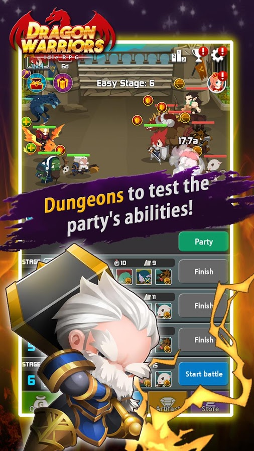 Dragon Warriors : Idle RPG Mod Apk For Android