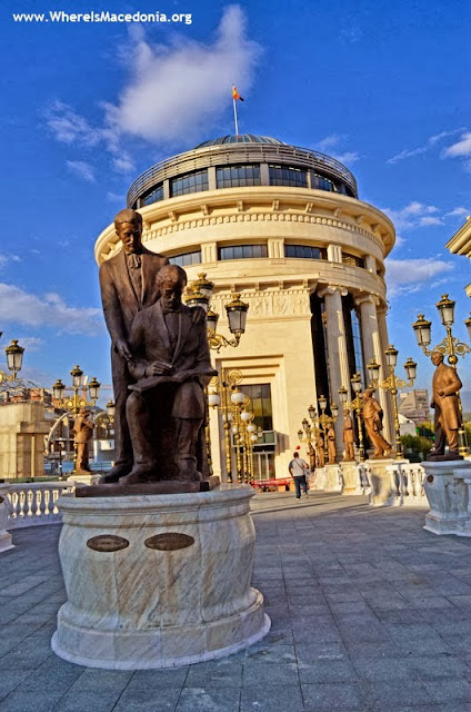 Monument at Art Bridge - Skopje, Macedonia