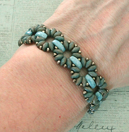 Linda's Crafty Inspirations: Bracelet of the Day: Claudia - Lumi Blue ...