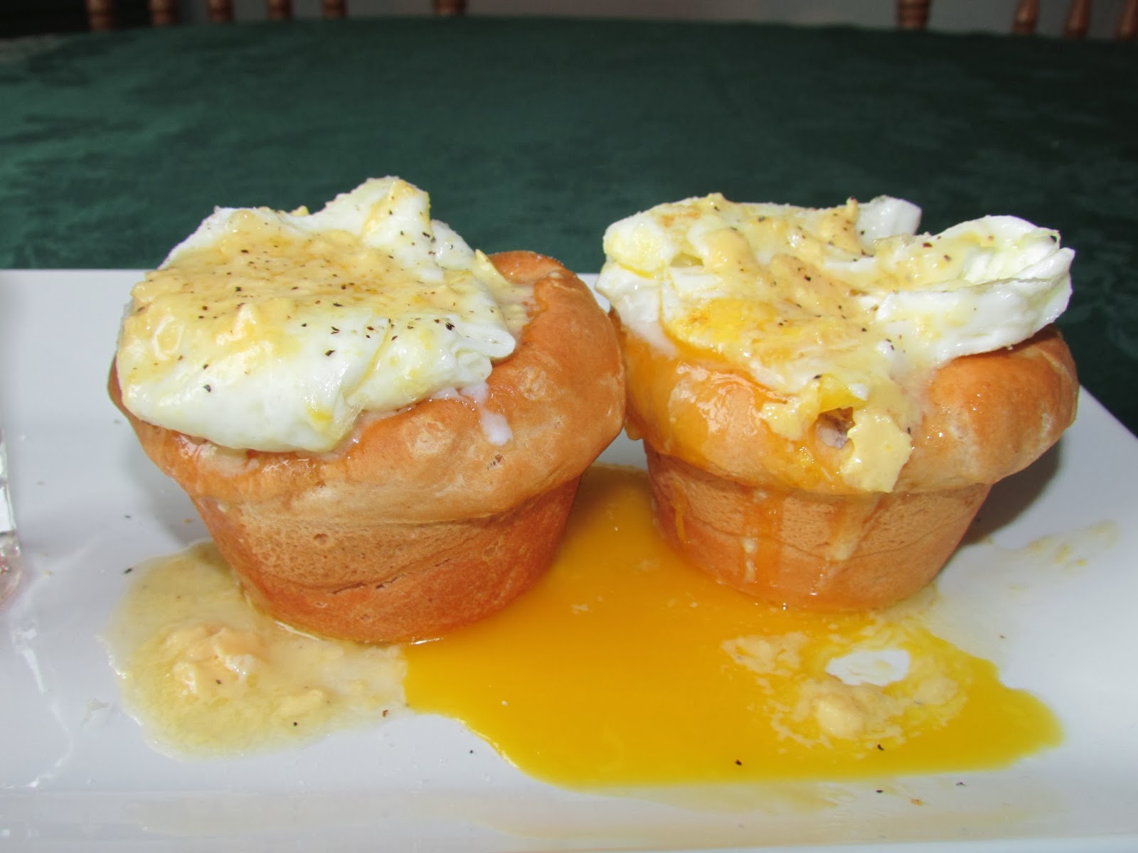 Eggs Benedict Biscuit Cups with Bloody Mary Shooters