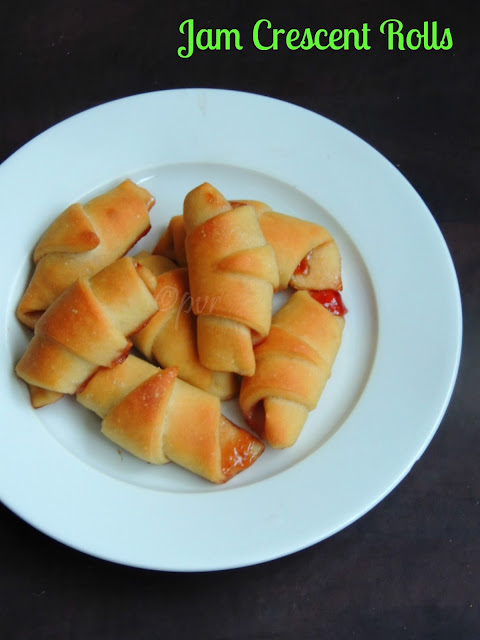 Jam crescent rolls, Mini crescent rolls with strawberry jam
