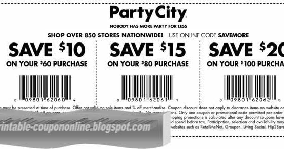 Party city printable coupons 2019