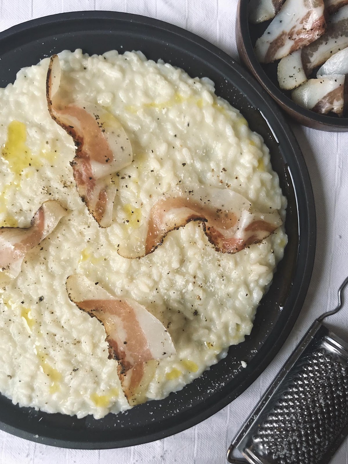 Risotto Cacio e Pepe con Guanciale