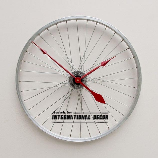 diy wall clock, cool wall clocks,creative wall clocks,wheel clock