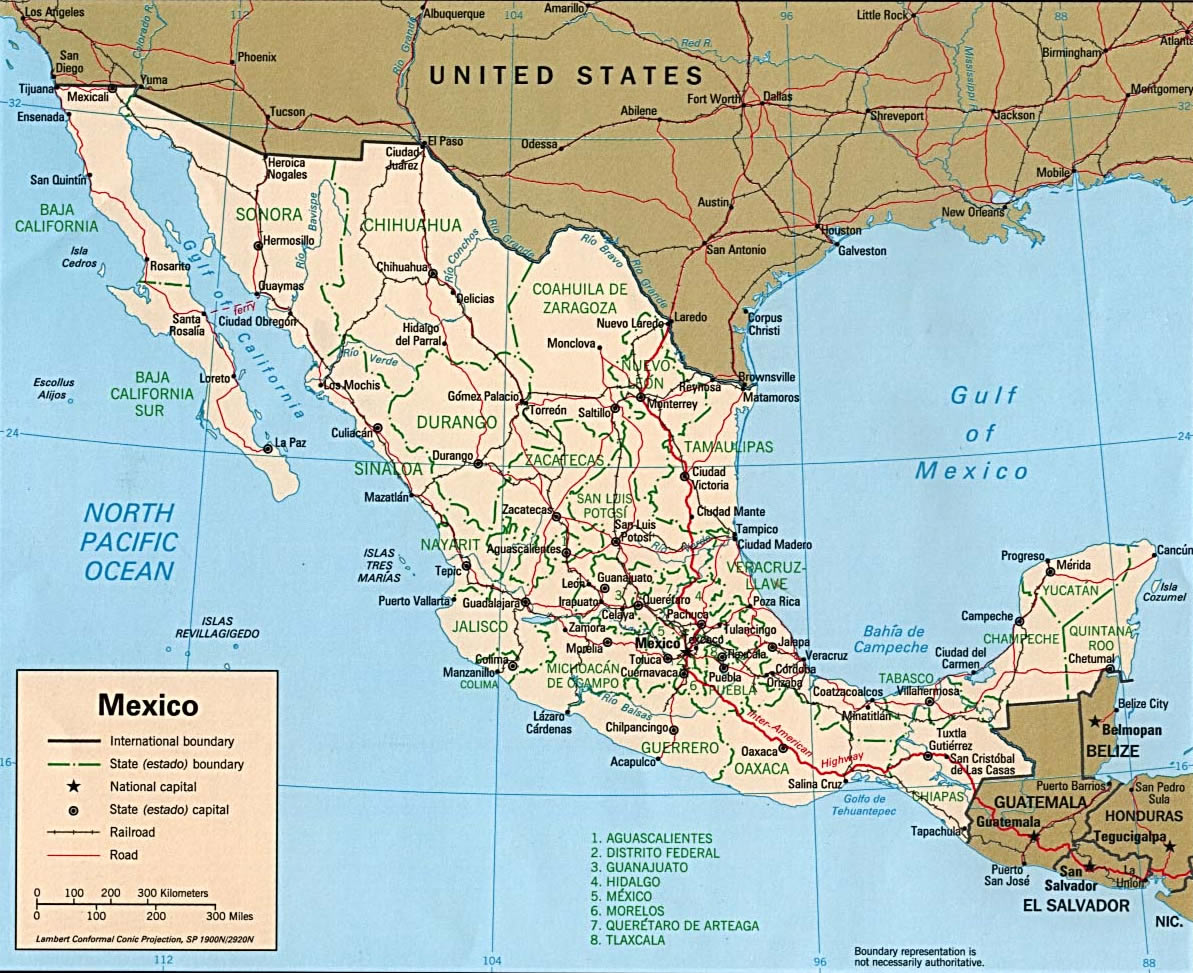 PZ C: mapa de mexico