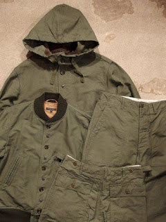 Engineered Garments "In Olive Cotton Double Cloth Issue"