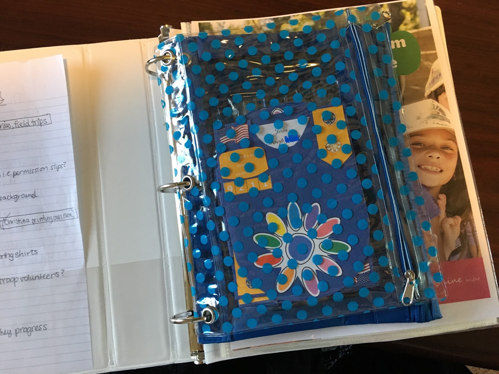 Ms Curly Texan Girl Scouts Leader Binder