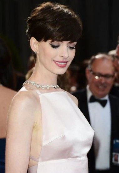 American actress and singer Anne Hathaway wore Prada Gown for 2013 Oscars