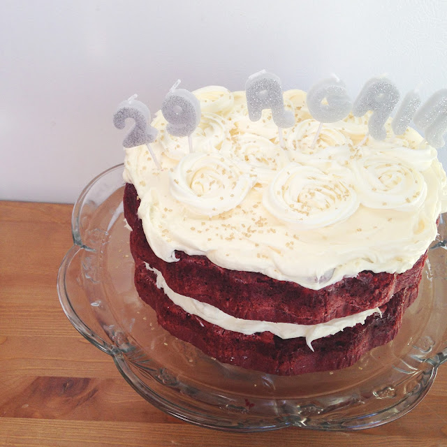 red velvet naked cake, 29 again cake