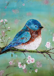 bird acrylic painting knife paintings easy palette birds canvas bluebird acrylics beginners bush creates textures enjoy bluebirds paints beginner using