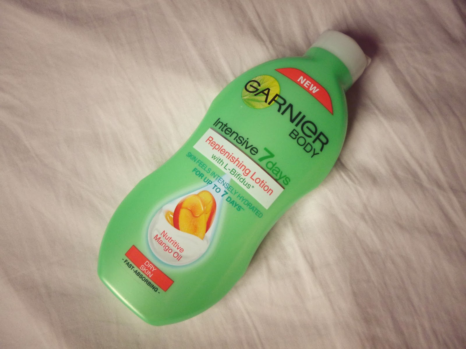 Marmite and Brogues GARNIER INTENSIVE 7 DAYS BODY LOTION WITH MANGO OIL