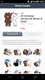 Line stickers in Spain