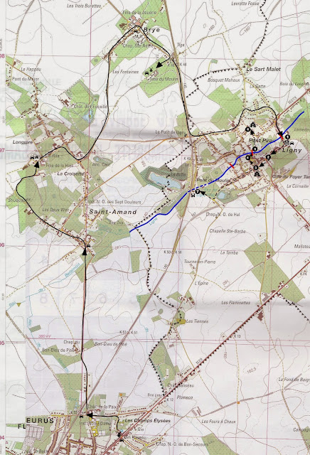 Route around Ligny Battlefield