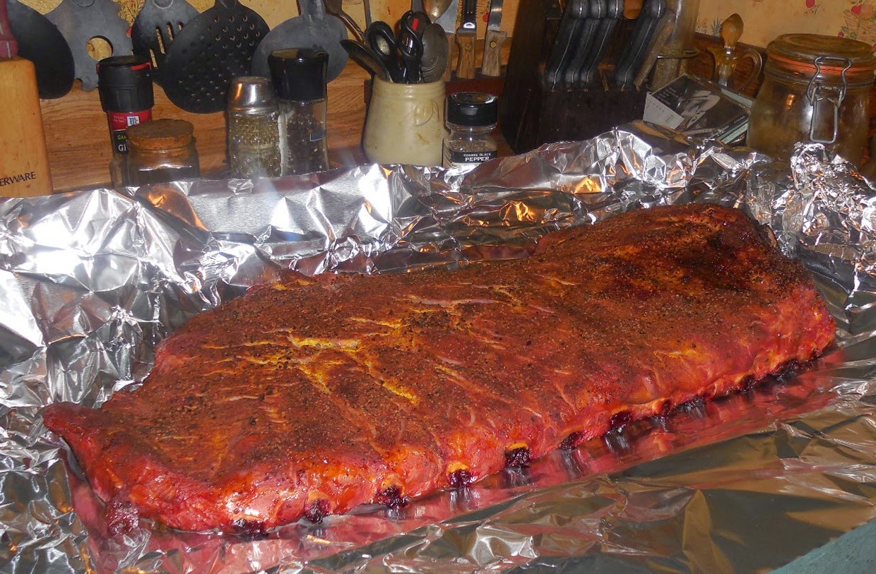 Jancey's Cooking Corner Spare ribs with mustard BBQ rub