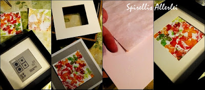 Da ich noch Bilderrahmen von Ikea zu Hause hatte, war der Plan dann soweit fertig. Es wird bunt! So wie der Herbst eben sein sollte! Was ihr dazu also braucht: - ein paar Blätter eurer Wahl - Farben (ich habe Acrylfarben genommen) - Wasser - ein großer Borstenpinsel - weißes Papier Das erste Bild habe ich gesprenkelt: Also die Blätter auf weißes Papier legen, ich habe mir vorher noch mit je einem Zentimeter mehr Rand die grobe Form des Rahmens vorgezeichnet. Dann die Farben mit Wasser verrühren und los gehts!