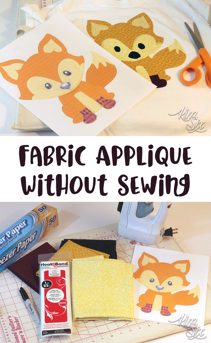 How to applique fabric onto clothing and tshirts without HTV or a