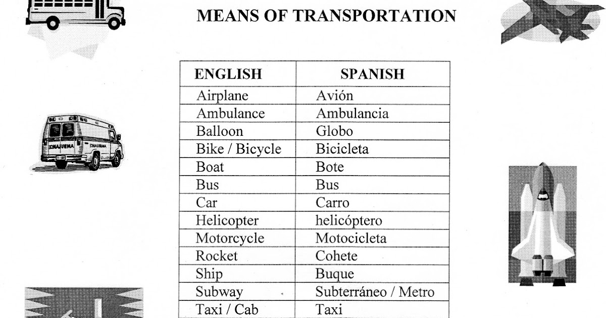 English Teacher? o Prof de Français?: Means of Transportation