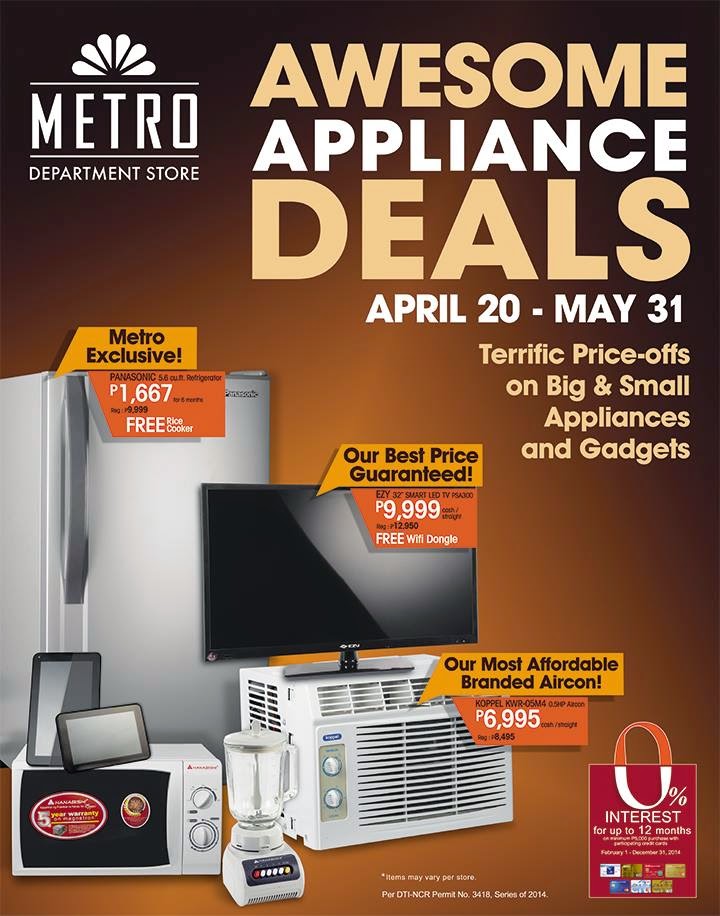 Manila Shopper Metro Stores' Awesome Appliance Deals (til May 2014)