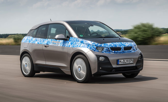 BMW i3 in light disguise - front view