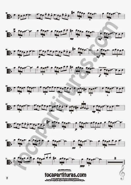 2  Bulería Lenta Partitura de Viola Sheet Music for Viola Music Score Flamenco 