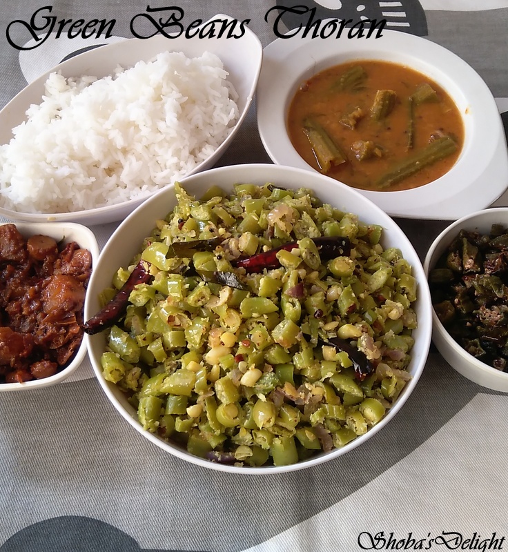 Shoba's Delight Green Beans Thoran Kerala Cuisine